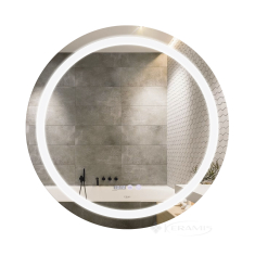 дзеркало Qtap Mideya кругле 80x80 c LED-підсвічуванням (QT2078NCR8080W)