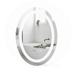 дзеркало Qtap Mideya овальне 50x70 c LED-підсвічуванням (QT2078NCR5070W)